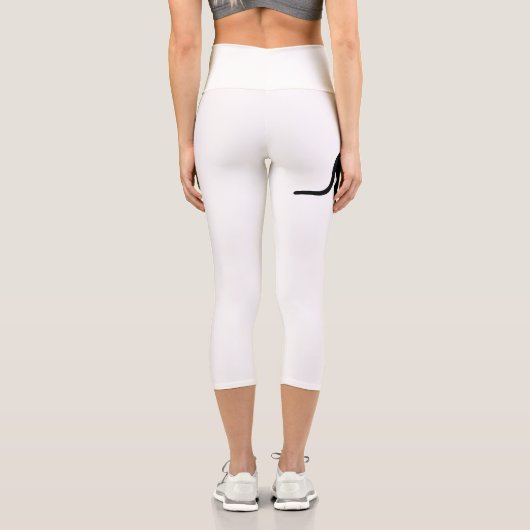 猫のシルエットと猫エレガントの不思議 カプリレギンス (裏面)