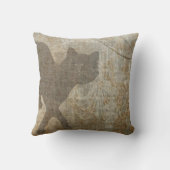 猫のシルエットのフランスのでシックなシャンデリアののどの麻布 クッション (裏面)