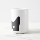 猫のシルエットの変形させるマグ モーフィングマグカップ (中央)