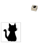 猫のシルエットスタンプ ラバースタンプ (押印)