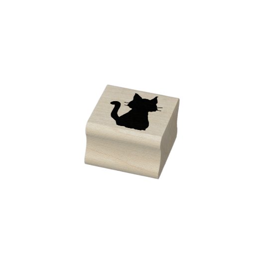 猫のシルエットスタンプ ラバースタンプ (スタンプ)