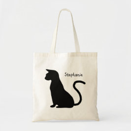 猫のシルエットデザイン トートバッグ