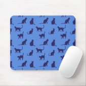 猫のシルエットマウスパッド マウスパッド (マウス)
