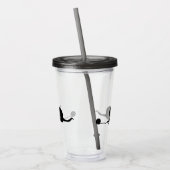 猫のシルエット遊: アクリルタンブラー (左)