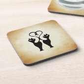 猫のシルエット2 コースター (左側)
