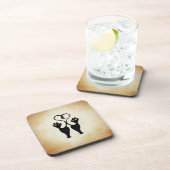 猫のシルエット2 コースター (右側)