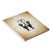 猫のシルエット2 ノートパッド (アングル)