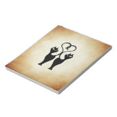 猫のシルエット2 ノートパッド (回転)