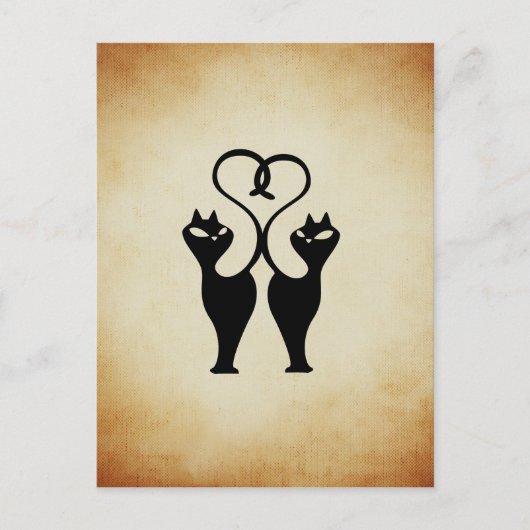 猫のシルエット2 ポストカード (正面)