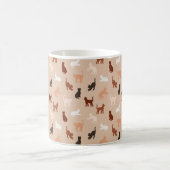 猫のシルエット コーヒーマグカップ (中央)