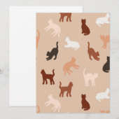 猫のシルエット シーズンカード (正面/裏面)