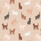 猫のシルエット シール (正面)