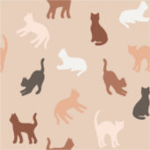 猫のシルエット シール (正面)