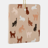 猫のシルエット セラミックオーナメント (右)