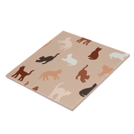 猫のシルエット タイル (側面)