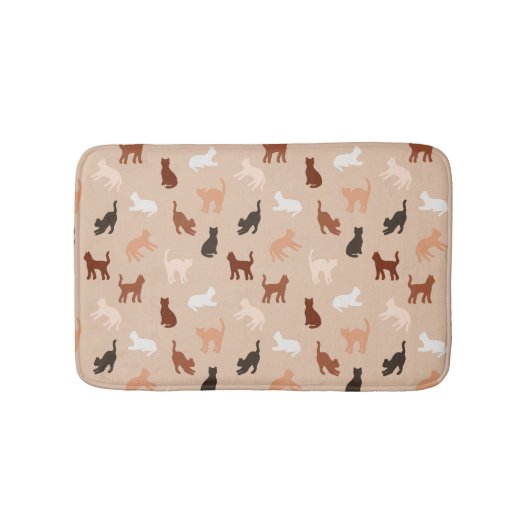 猫のシルエット バスマット (正面)