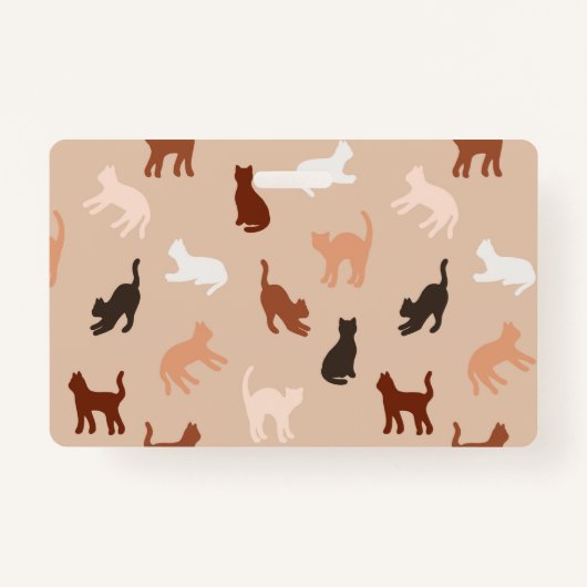 猫のシルエット バッジ (正面)