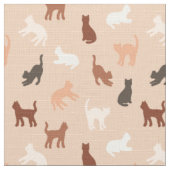 猫のシルエット ファブリック (クローズアップ)
