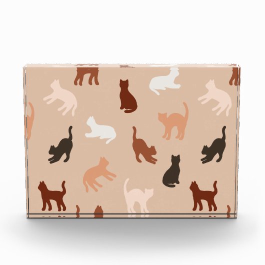 猫のシルエット フォトブロック (正面)
