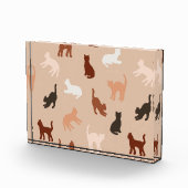 猫のシルエット フォトブロック (右)