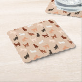 猫のシルエット ペーパーコースター (アングル)