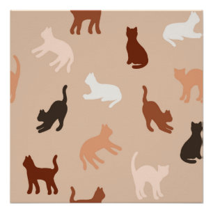 猫のシルエット ポスター