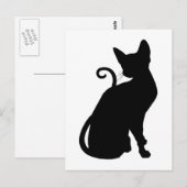 猫のシルエット ポストカード (正面/裏面)