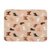 猫のシルエット マグネット (横)