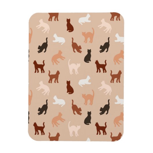 猫のシルエット マグネット (縦)