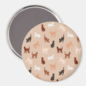 猫のシルエット マグネット (正面/裏面)