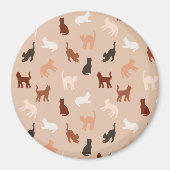 猫のシルエット マグネット (正面)