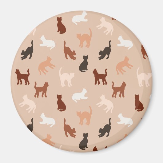 猫のシルエット マグネット (正面)