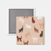 猫のシルエット マグネット (正面/裏面)