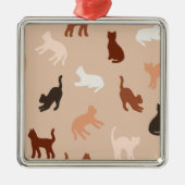 猫のシルエット メタルオーナメント (正面)