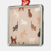 猫のシルエット メタルオーナメント (左)