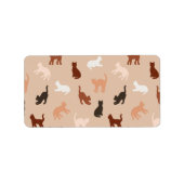 猫のシルエット ラベル (正面)