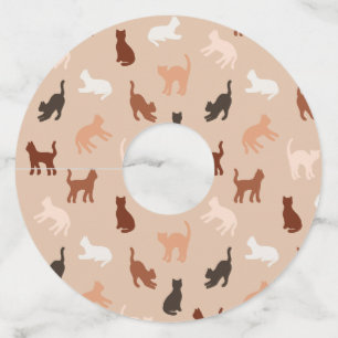 猫のシルエット ワイングラスタグ