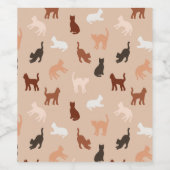 猫のシルエット ワインラベル (シングルラベル)