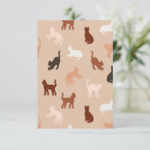 猫のシルエット 出欠カード (スタンド正面)