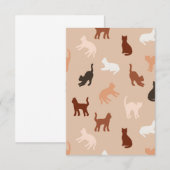 猫のシルエット 出欠カード (正面/裏面)