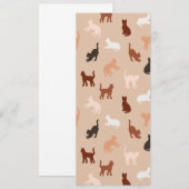 猫のシルエット 招待状 (正面/裏面)