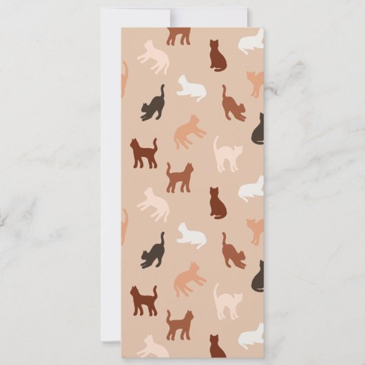 猫のシルエット 招待状 (正面)