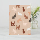 猫のシルエット 招待状 (スタンド正面)