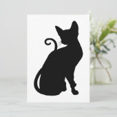 猫のシルエット 招待状 (スタンド正面)