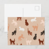 猫のシルエット 案内ポストカード (正面/裏面)