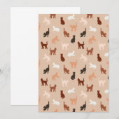 猫のシルエット 案内状 (正面/裏面)