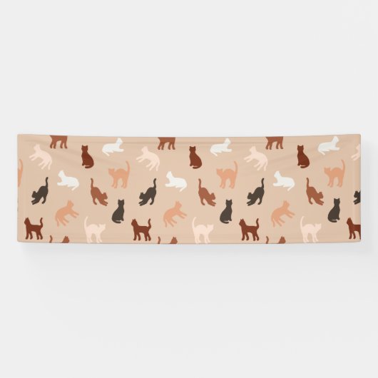 猫のシルエット 横断幕 (横)