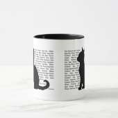 猫のシルエット - 猫好きのためのぴったりなデザイン マグカップ (中央)