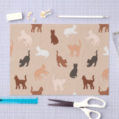猫のシルエット 薄葉紙 (クラフト)