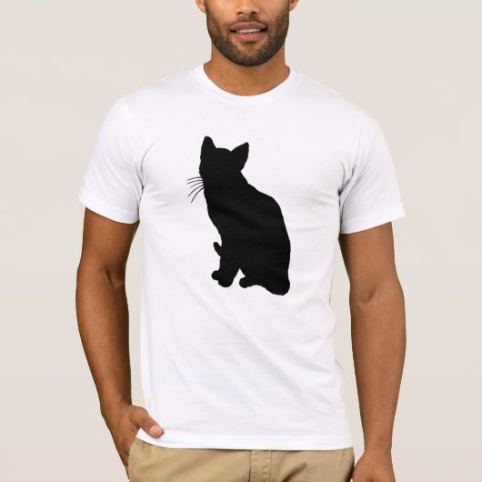 猫のシルエット Tシャツ (正面)